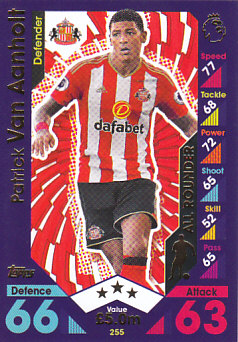 Patrick van Aanholt Sunderland 2016/17 Topps Match Attax All Rounder #255